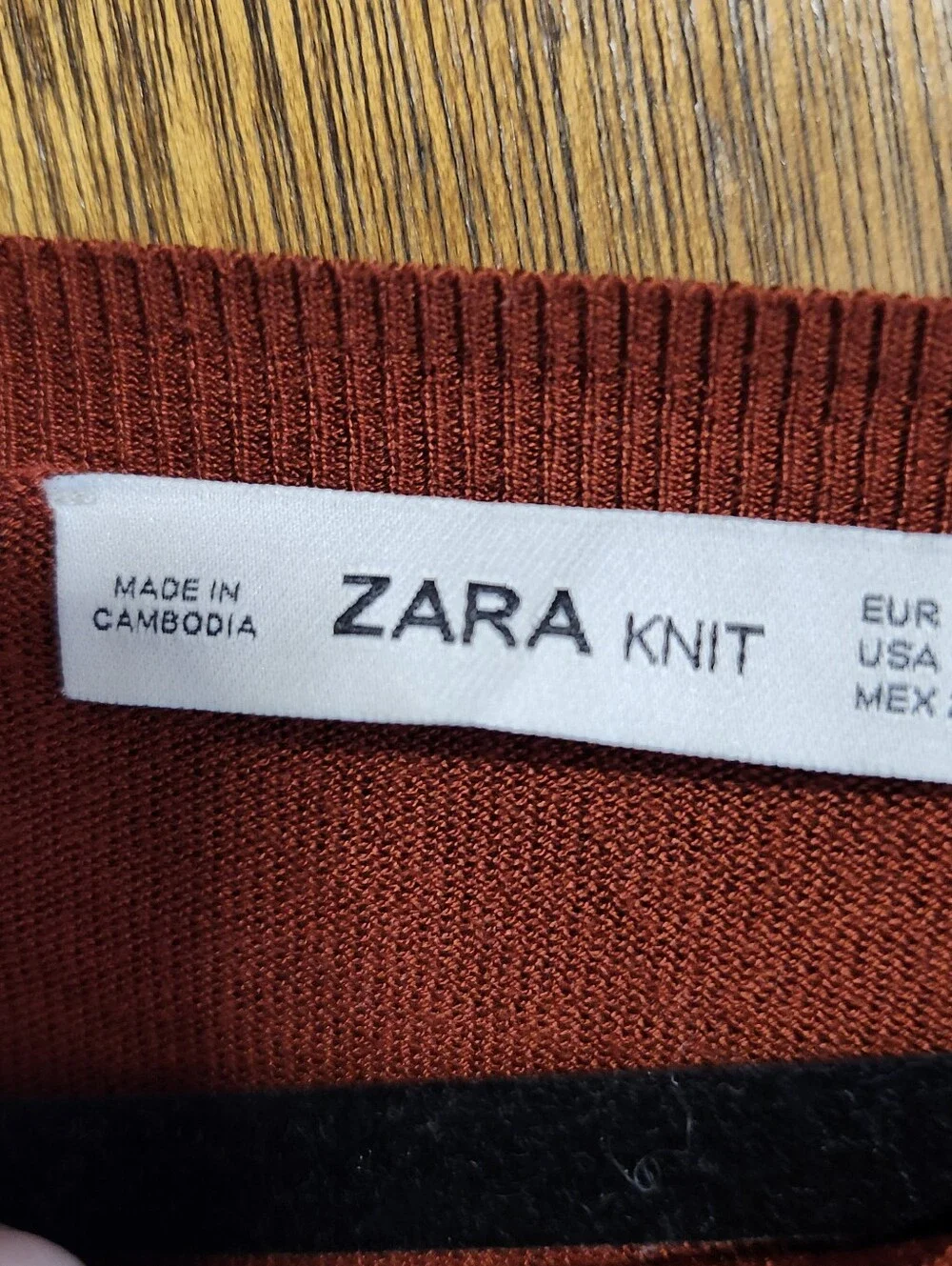 Zara knit rust